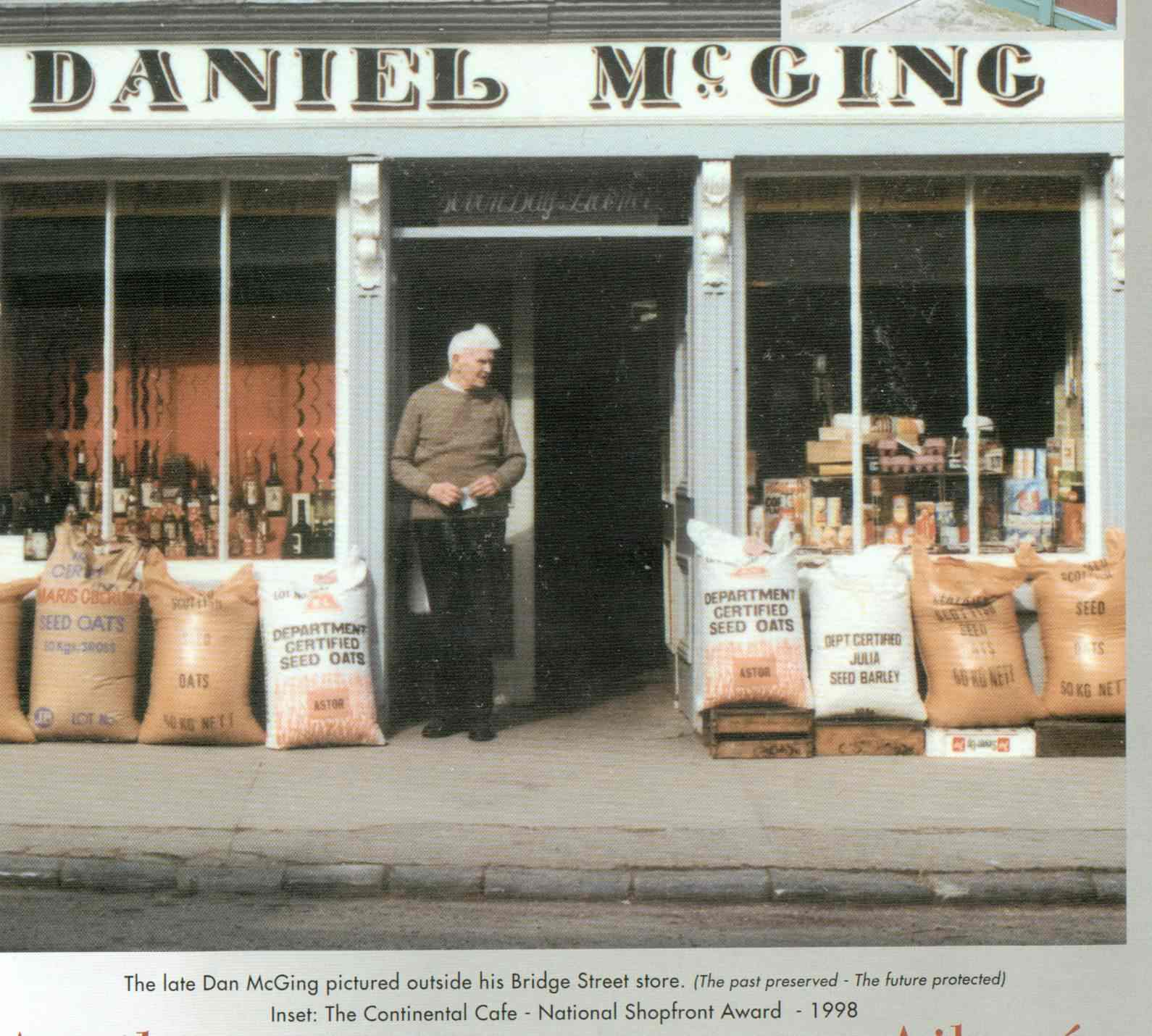 Dan McGing in front of his store